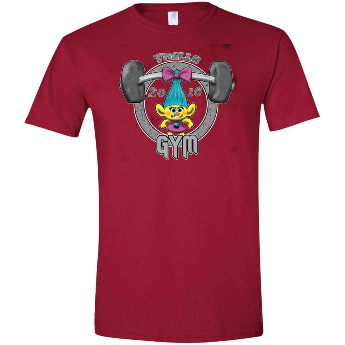 T-Shirts Cardinal Red / S Trolls Gym Men's Semi-Fitted Softstyle