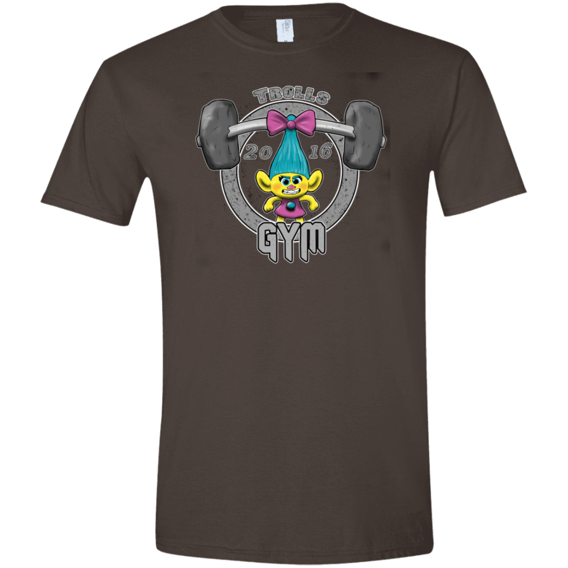 T-Shirts Dark Chocolate / S Trolls Gym Men's Semi-Fitted Softstyle