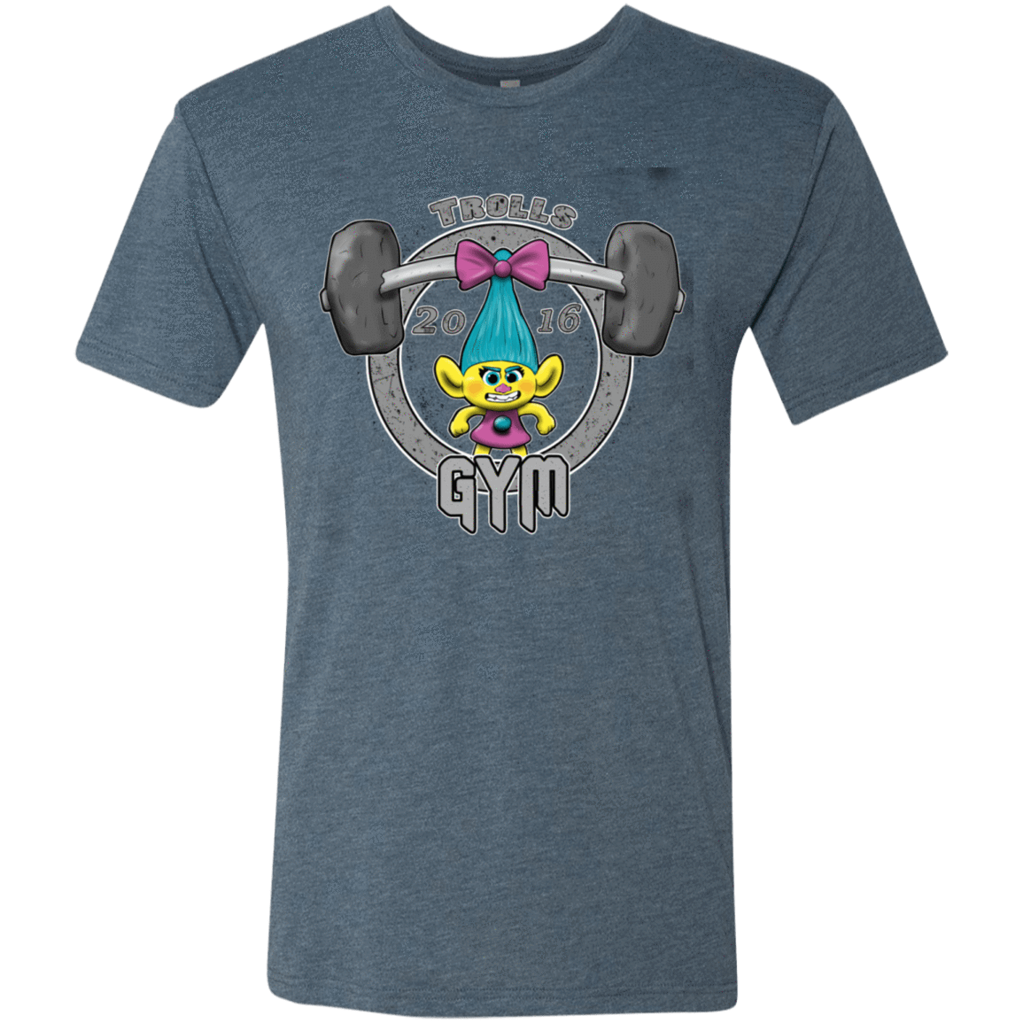 T-Shirts Indigo / S Trolls Gym Men's Triblend T-Shirt