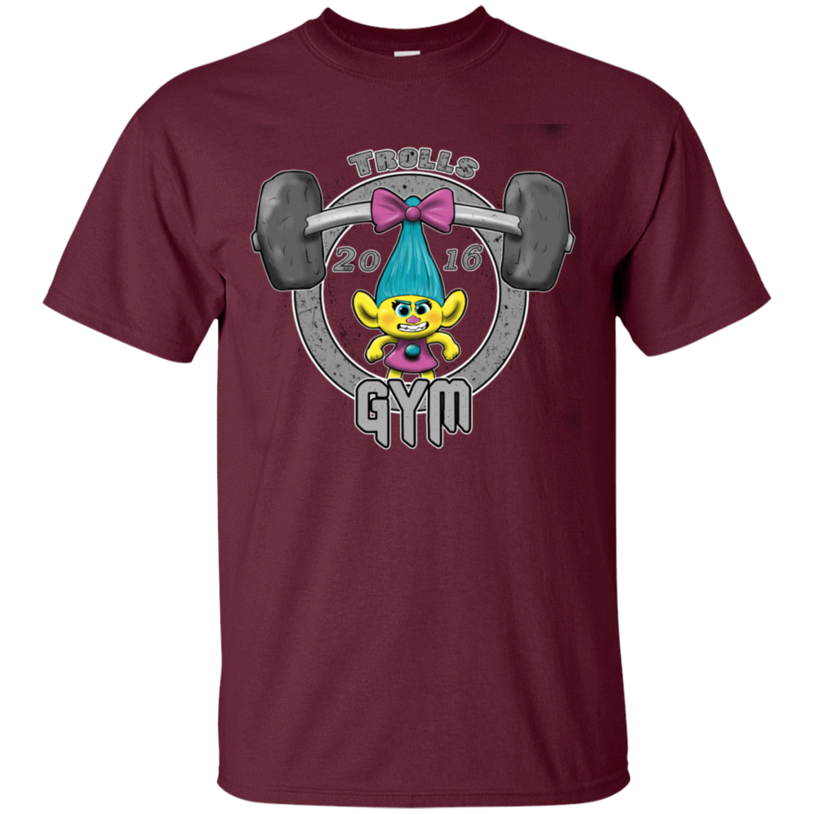 T-Shirts Maroon / S Trolls Gym T-Shirt