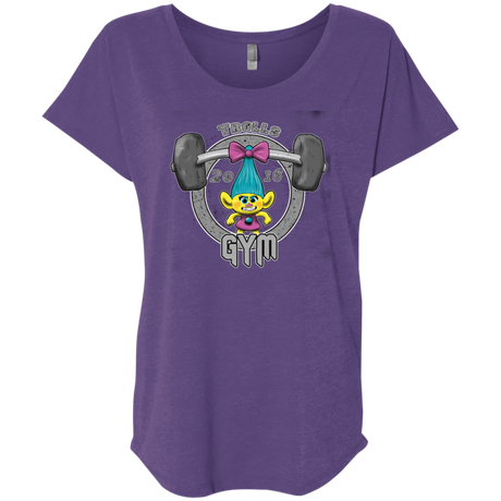 T-Shirts Purple Rush / X-Small Trolls Gym Triblend Dolman Sleeve