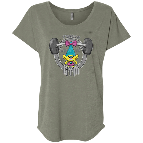 T-Shirts Venetian Grey / X-Small Trolls Gym Triblend Dolman Sleeve