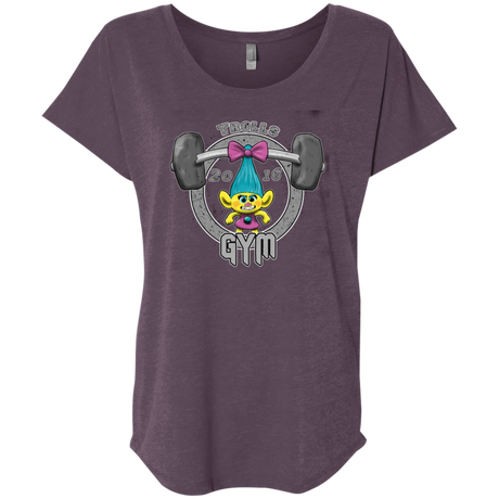 T-Shirts Vintage Purple / X-Small Trolls Gym Triblend Dolman Sleeve