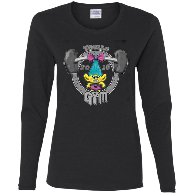 T-Shirts Black / S Trolls Gym Women's Long Sleeve T-Shirt