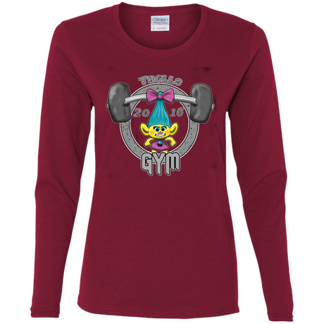 T-Shirts Cardinal / S Trolls Gym Women's Long Sleeve T-Shirt