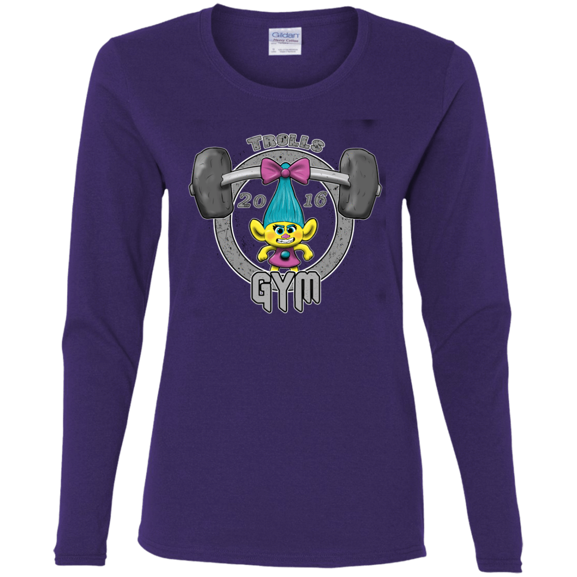 T-Shirts Purple / S Trolls Gym Women's Long Sleeve T-Shirt