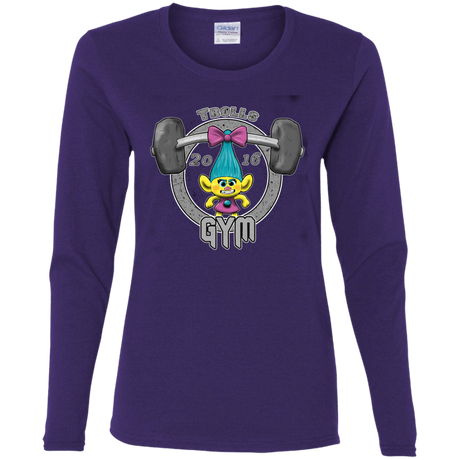 T-Shirts Purple / S Trolls Gym Women's Long Sleeve T-Shirt