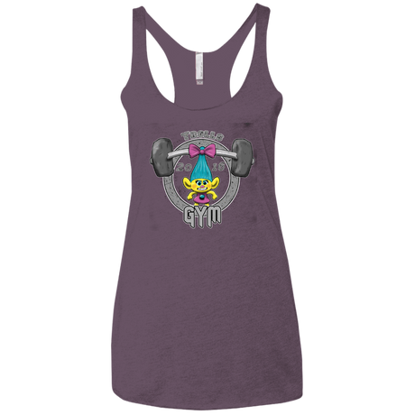 T-Shirts Vintage Purple / X-Small Trolls Gym Women's Triblend Racerback Tank