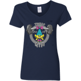 T-Shirts Navy / S Trolls Gym Women's V-Neck T-Shirt