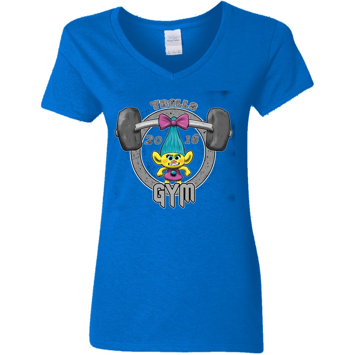 T-Shirts Royal / S Trolls Gym Women's V-Neck T-Shirt