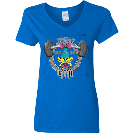 T-Shirts Royal / S Trolls Gym Women's V-Neck T-Shirt