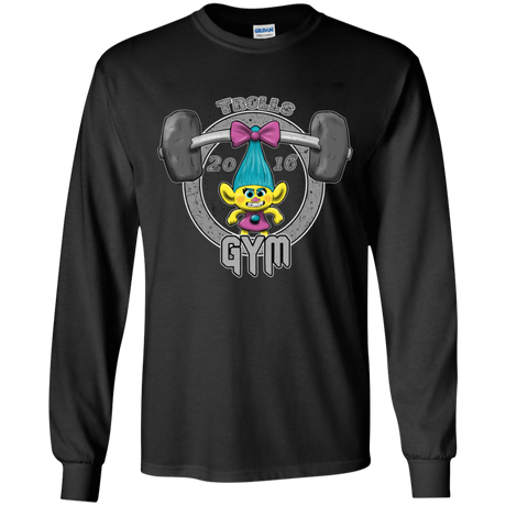 T-Shirts Black / YS Trolls Gym Youth Long Sleeve T-Shirt