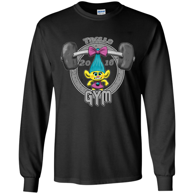 T-Shirts Black / YS Trolls Gym Youth Long Sleeve T-Shirt