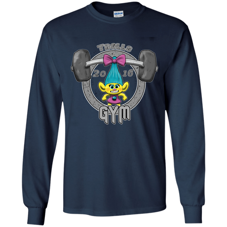 T-Shirts Navy / YS Trolls Gym Youth Long Sleeve T-Shirt