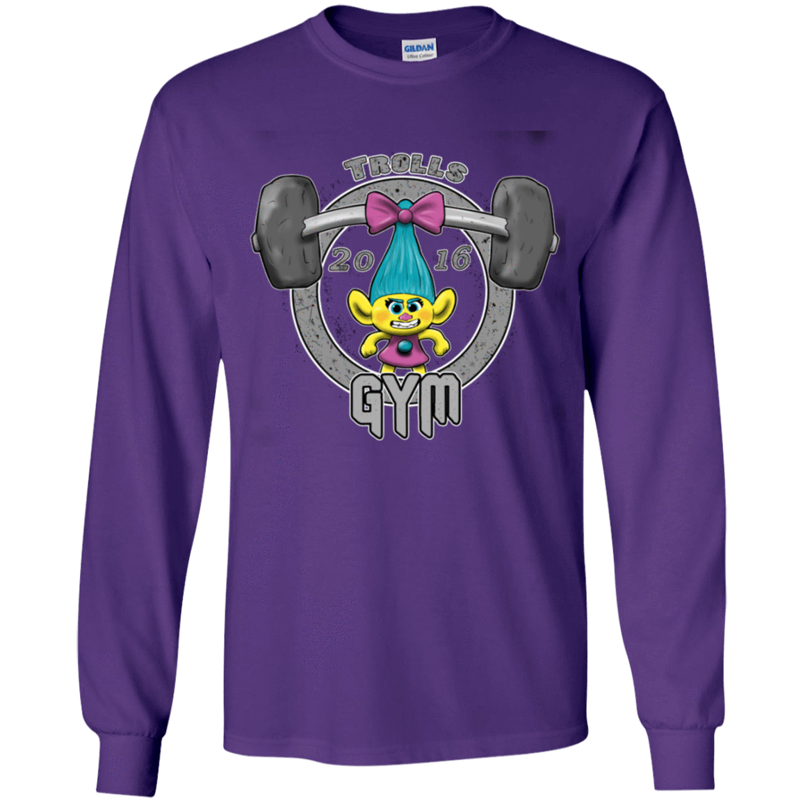 T-Shirts Purple / YS Trolls Gym Youth Long Sleeve T-Shirt