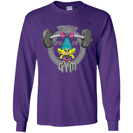 T-Shirts Purple / YS Trolls Gym Youth Long Sleeve T-Shirt