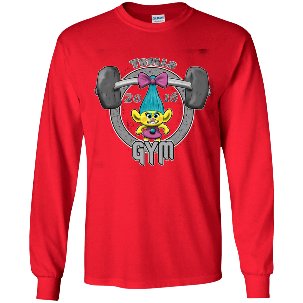 T-Shirts Red / YS Trolls Gym Youth Long Sleeve T-Shirt