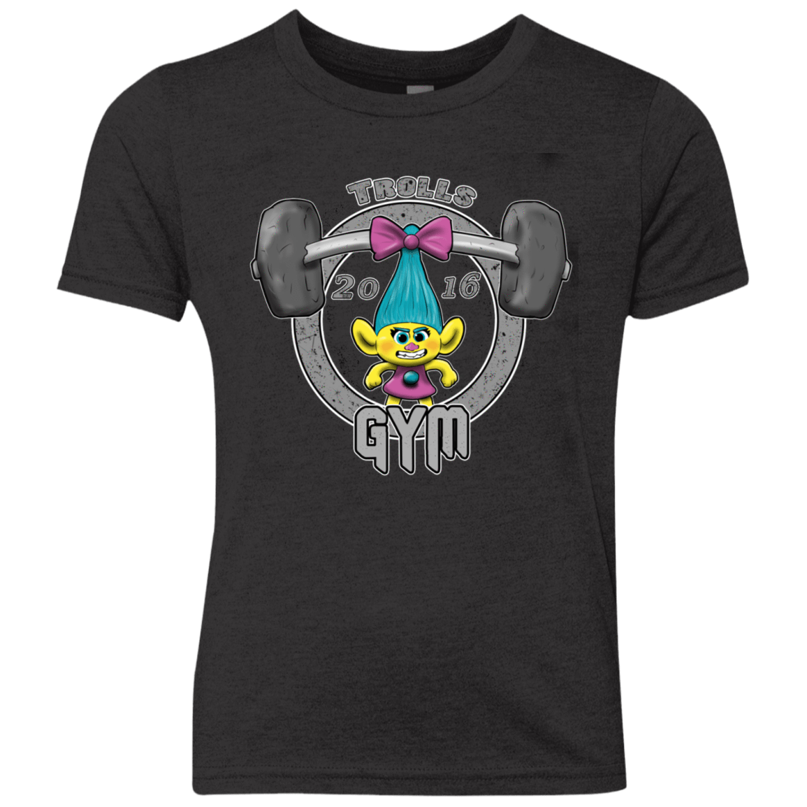 T-Shirts Vintage Black / YXS Trolls Gym Youth Triblend T-Shirt