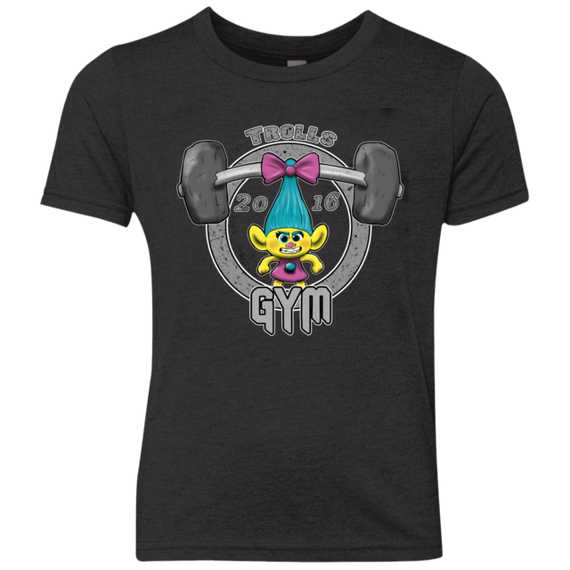 T-Shirts Vintage Black / YXS Trolls Gym Youth Triblend T-Shirt