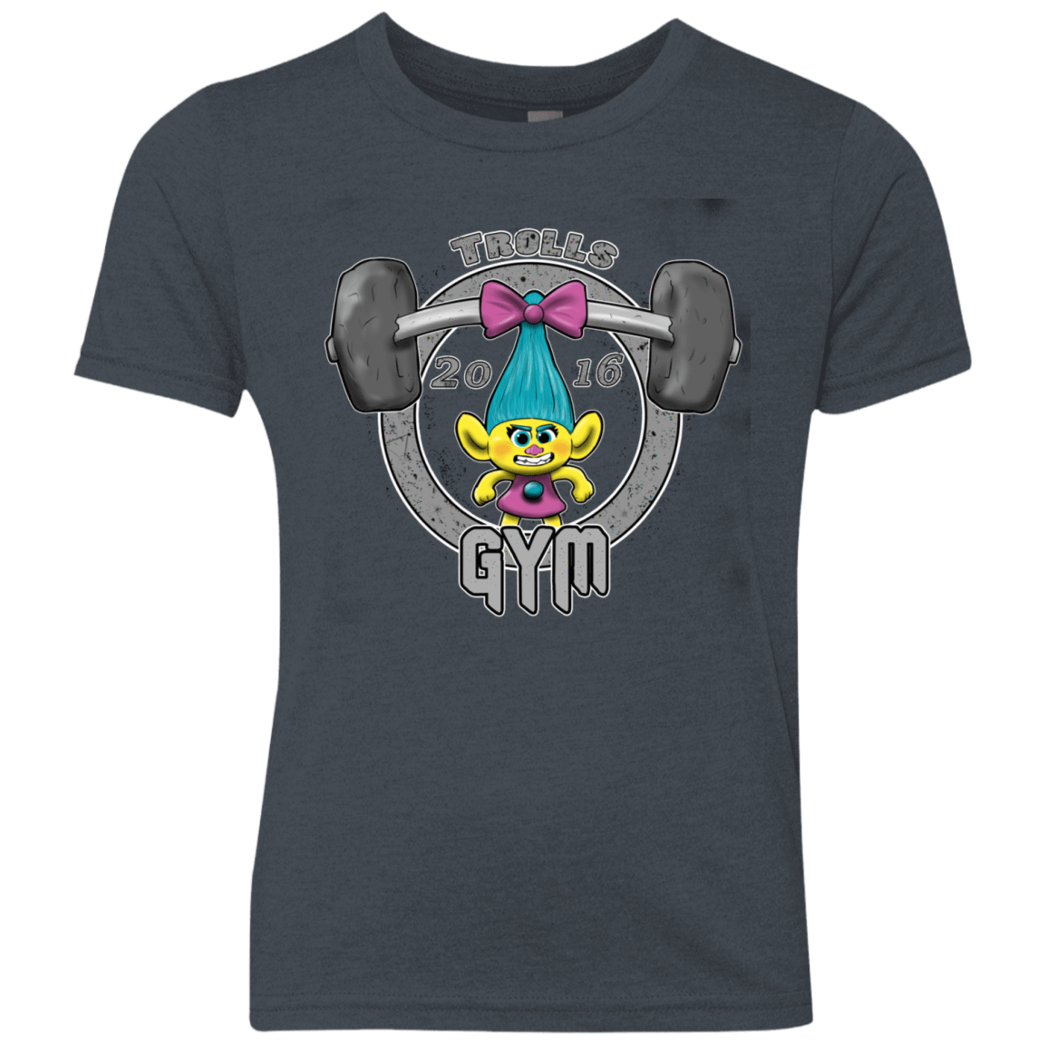 T-Shirts Vintage Navy / YXS Trolls Gym Youth Triblend T-Shirt