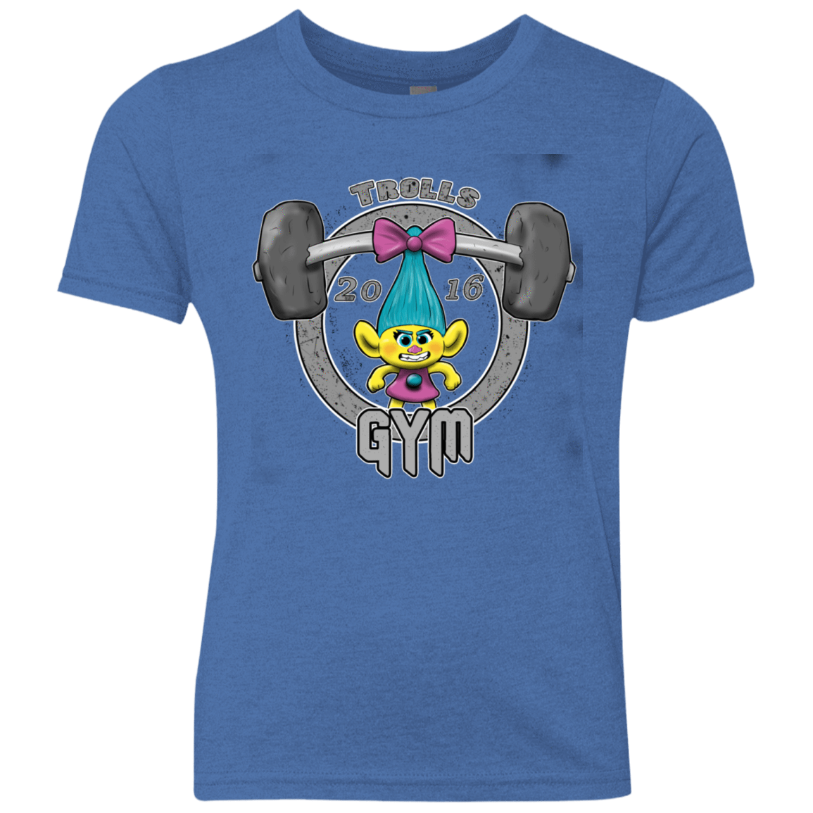 T-Shirts Vintage Royal / YXS Trolls Gym Youth Triblend T-Shirt