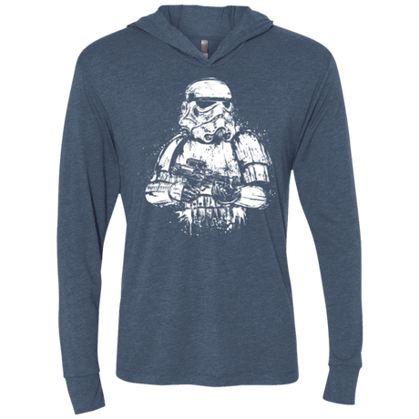 T-Shirts Indigo / X-Small Trooper of Empire Triblend Long Sleeve Hoodie Tee
