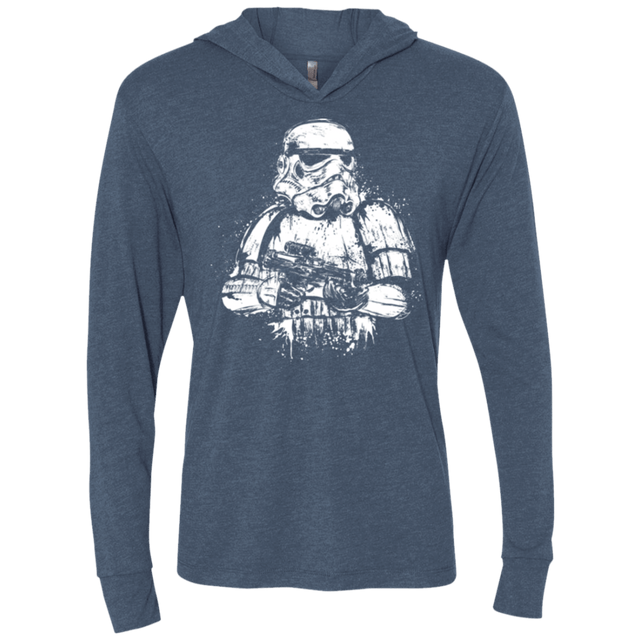 T-Shirts Indigo / X-Small Trooper of Empire Triblend Long Sleeve Hoodie Tee