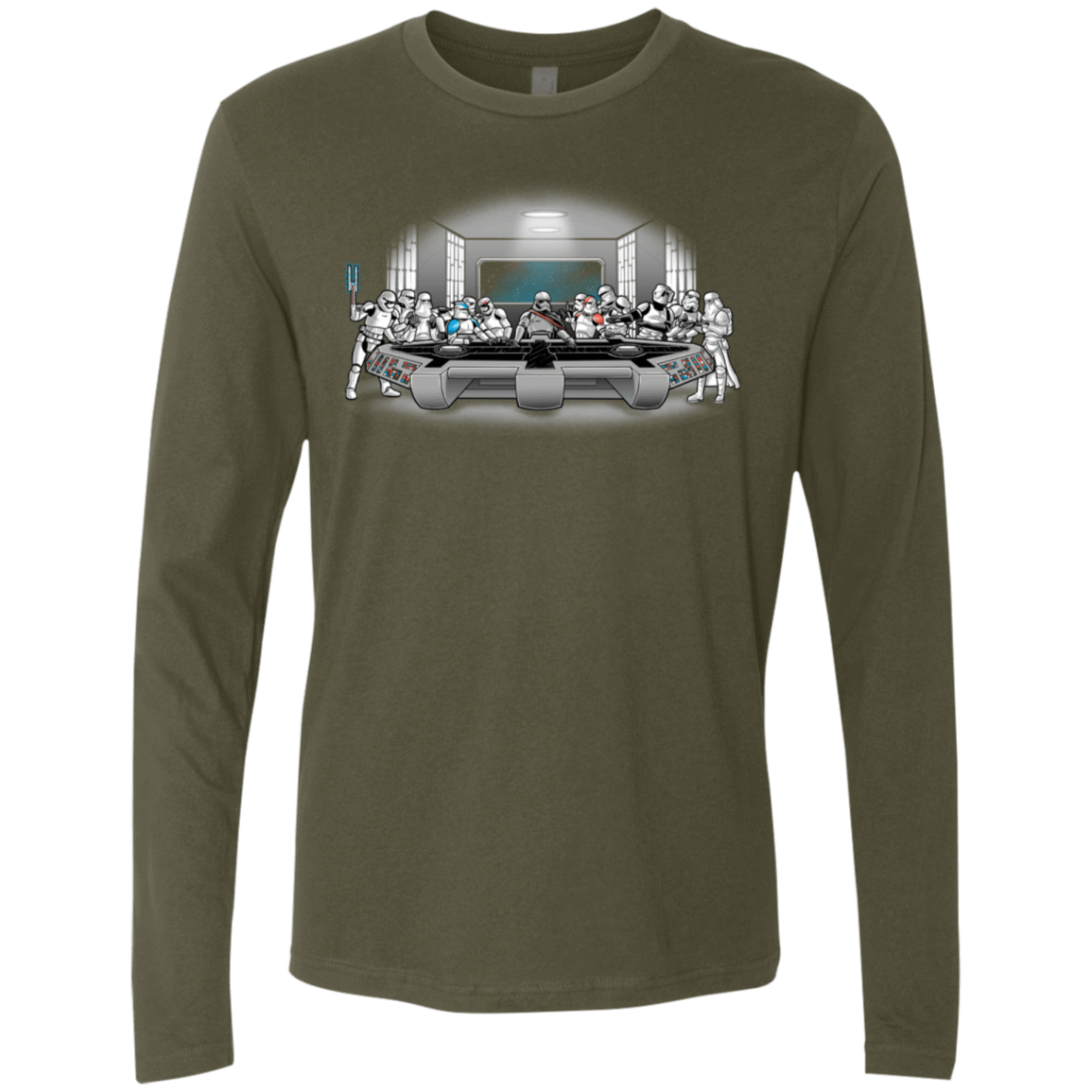 T-Shirts Military Green / S Troopers Dinner Men's Premium Long Sleeve