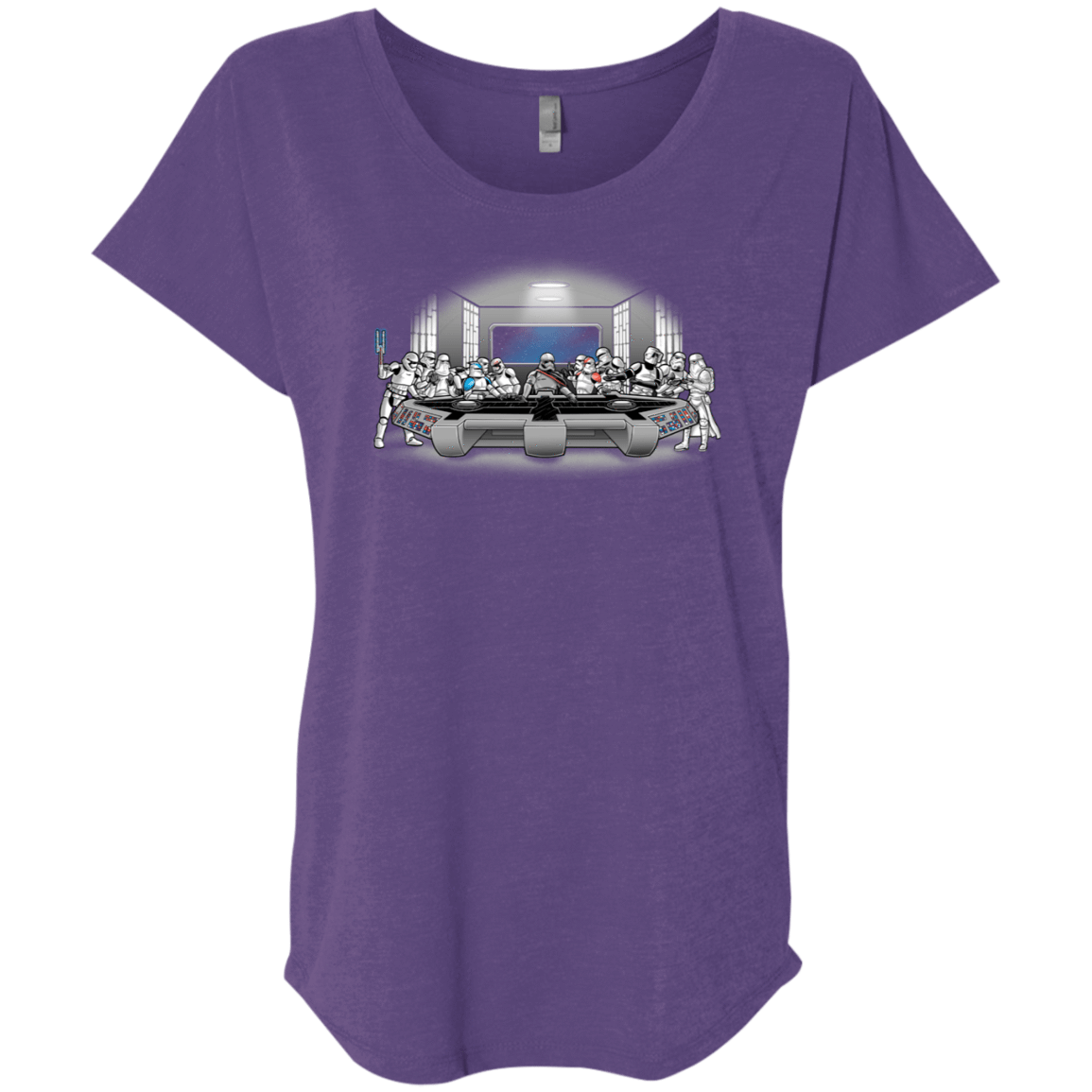 T-Shirts Purple Rush / X-Small Troopers Dinner Triblend Dolman Sleeve