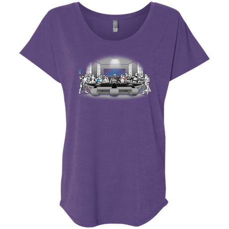 T-Shirts Purple Rush / X-Small Troopers Dinner Triblend Dolman Sleeve