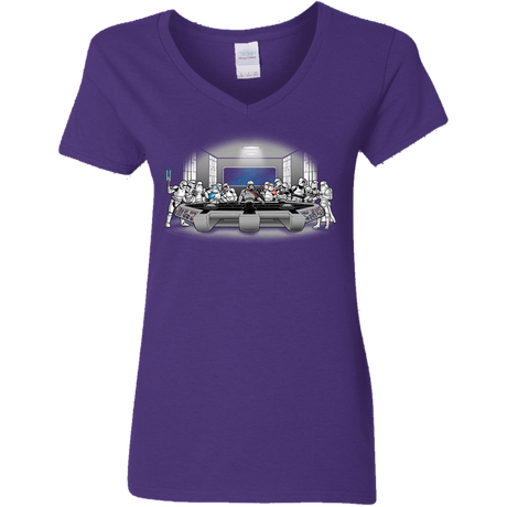 T-Shirts Purple / S Troopers Dinner Women's V-Neck T-Shirt