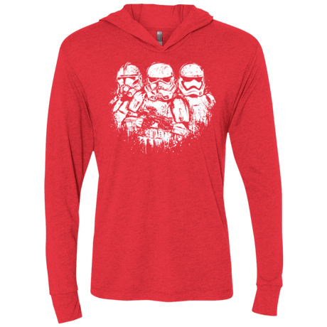 T-Shirts Vintage Red / X-Small Troopers Triblend Long Sleeve Hoodie Tee