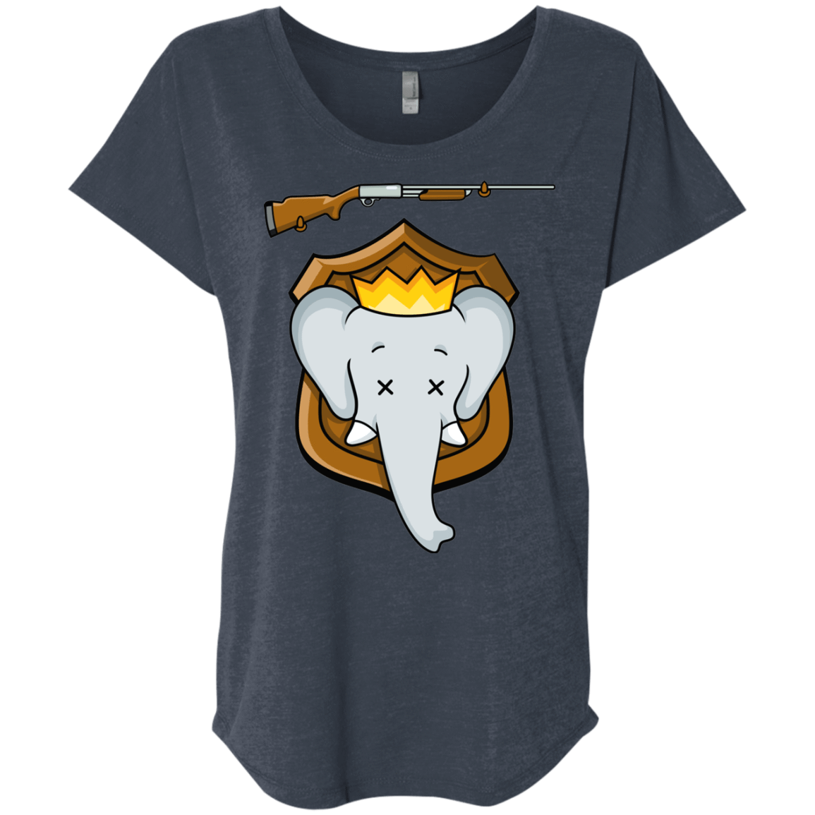 T-Shirts Vintage Navy / X-Small Trophy Babar Triblend Dolman Sleeve