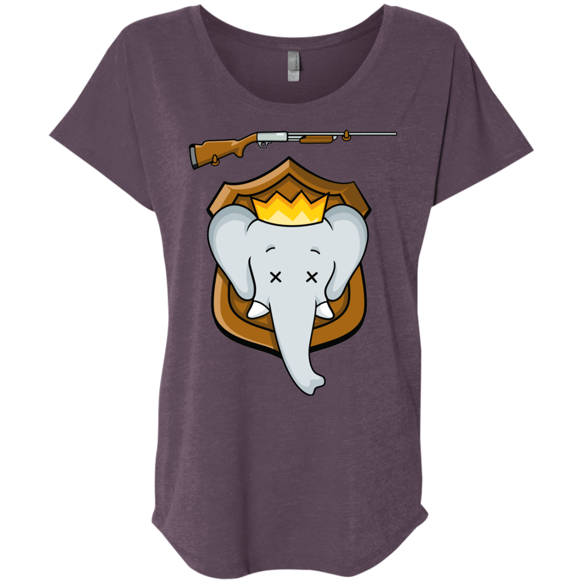 T-Shirts Vintage Purple / X-Small Trophy Babar Triblend Dolman Sleeve