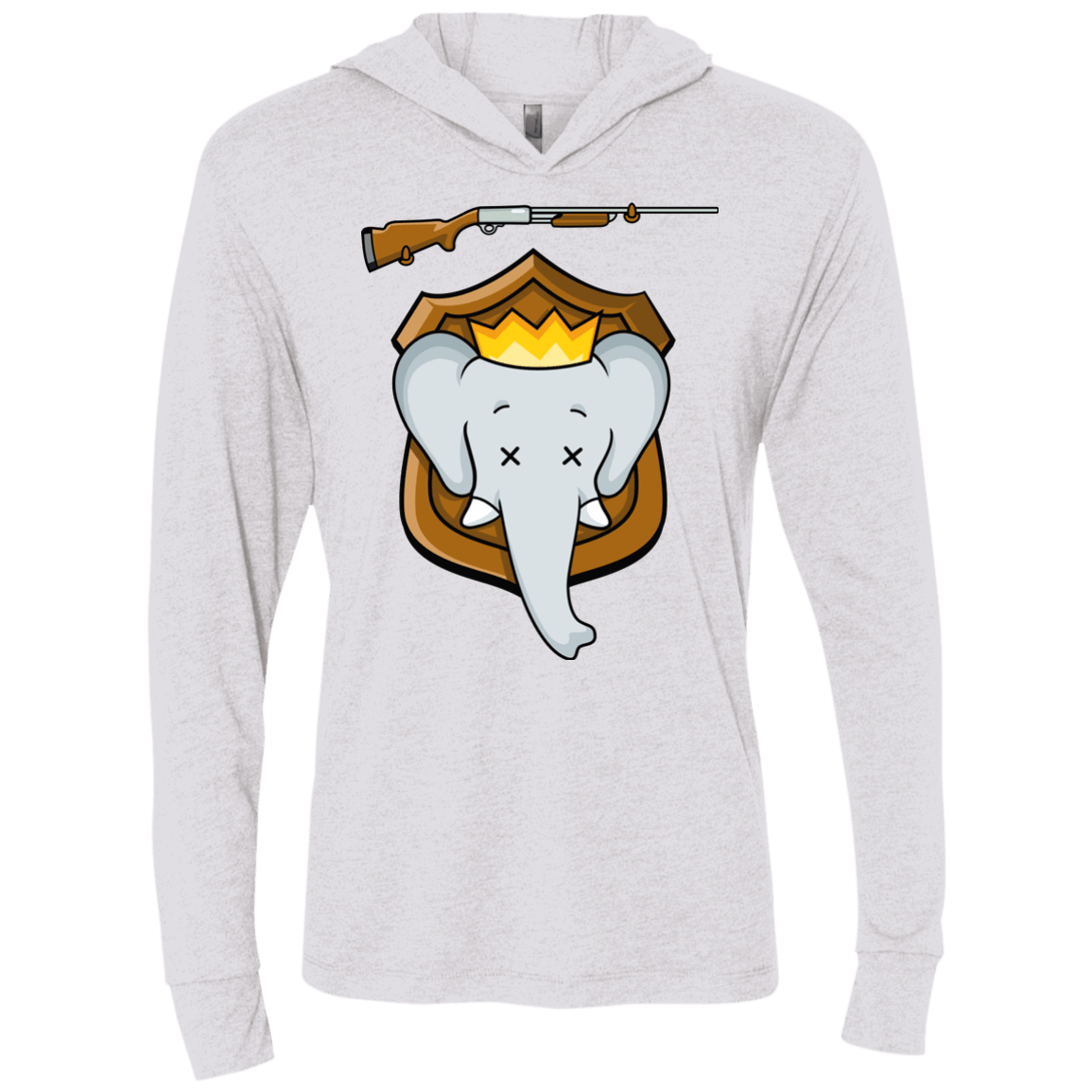 T-Shirts Heather White / X-Small Trophy Babar Triblend Long Sleeve Hoodie Tee