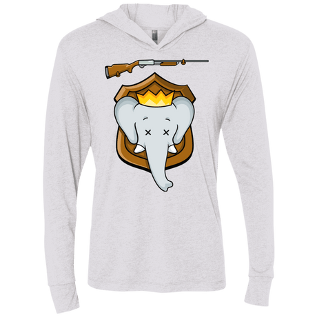 T-Shirts Heather White / X-Small Trophy Babar Triblend Long Sleeve Hoodie Tee