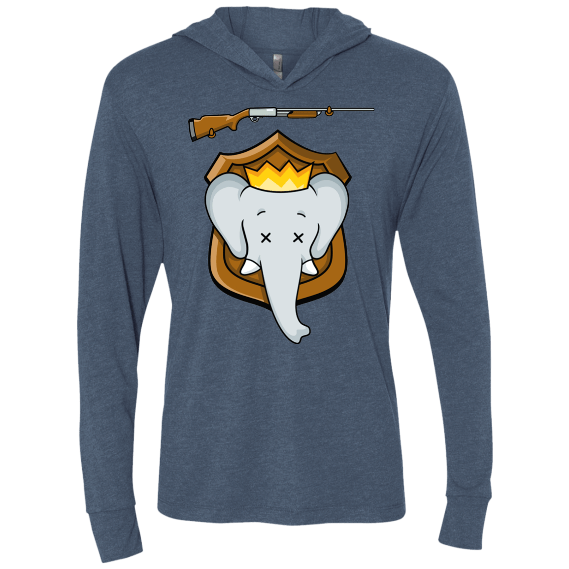 T-Shirts Indigo / X-Small Trophy Babar Triblend Long Sleeve Hoodie Tee
