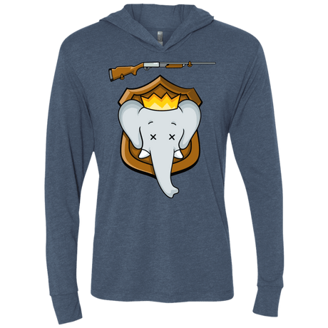 T-Shirts Indigo / X-Small Trophy Babar Triblend Long Sleeve Hoodie Tee