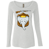 T-Shirts Heather White / S Trophy Babar Women's Triblend Long Sleeve Shirt
