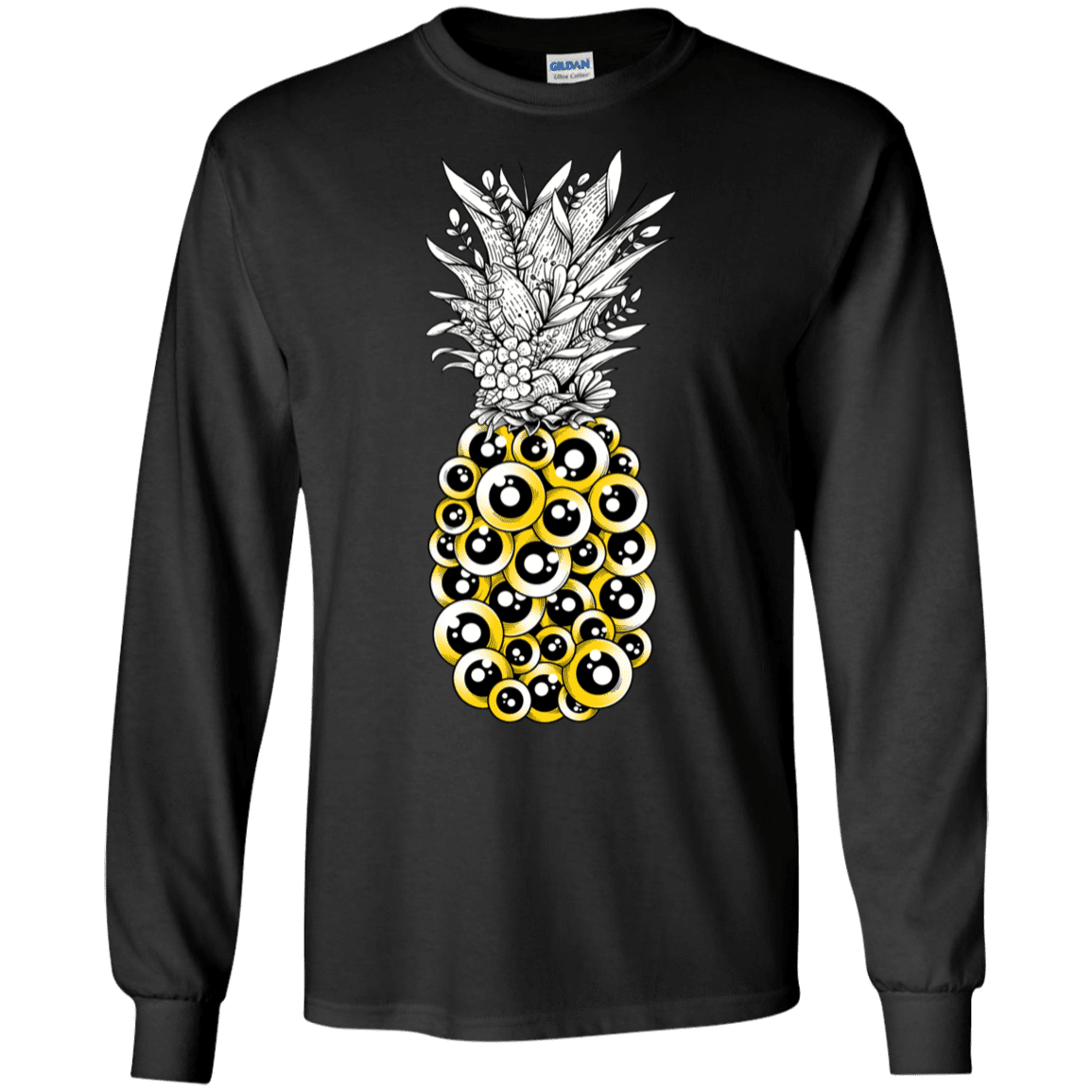 T-Shirts Black / S Tropical Illusion Men's Long Sleeve T-Shirt