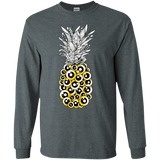 T-Shirts Dark Heather / S Tropical Illusion Men's Long Sleeve T-Shirt