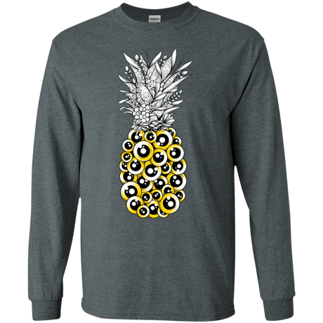 T-Shirts Dark Heather / S Tropical Illusion Men's Long Sleeve T-Shirt