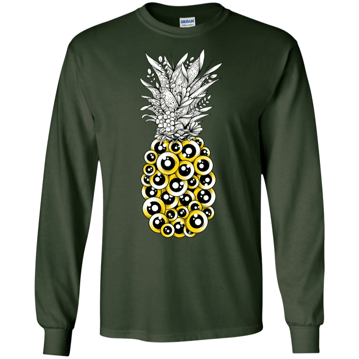 T-Shirts Forest Green / S Tropical Illusion Men's Long Sleeve T-Shirt