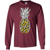 T-Shirts Maroon / S Tropical Illusion Men's Long Sleeve T-Shirt