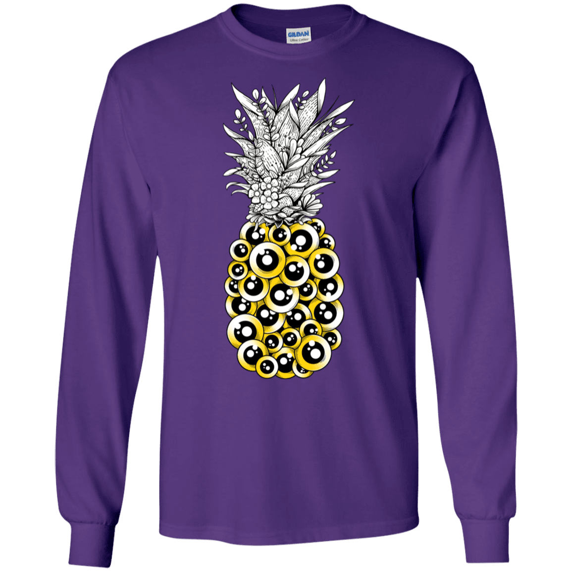 T-Shirts Purple / S Tropical Illusion Men's Long Sleeve T-Shirt