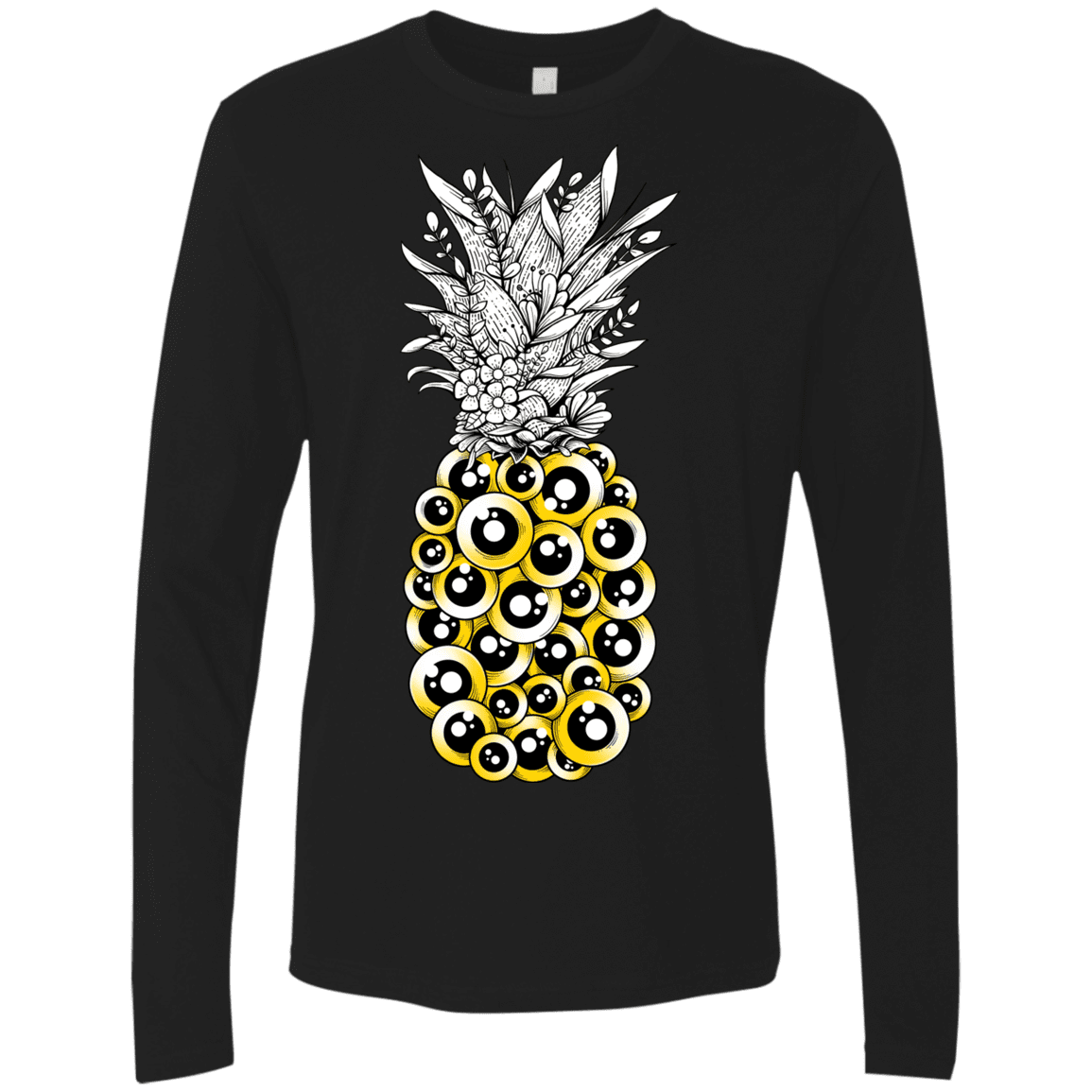 T-Shirts Black / S Tropical Illusion Men's Premium Long Sleeve