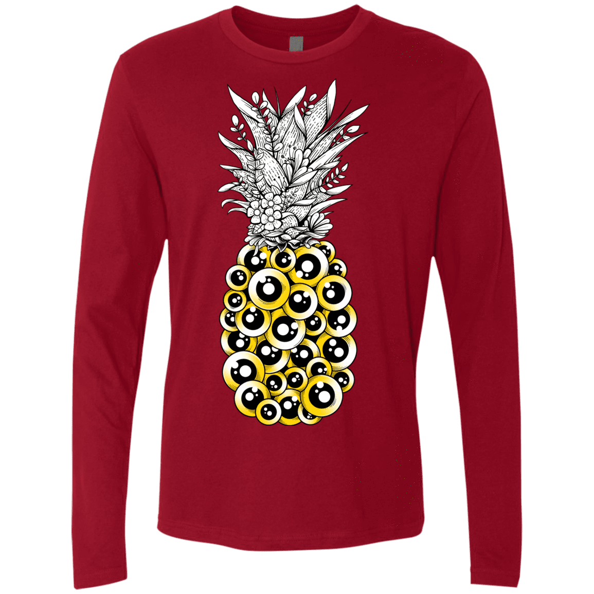 T-Shirts Cardinal / S Tropical Illusion Men's Premium Long Sleeve