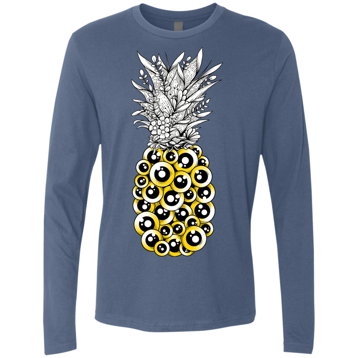 T-Shirts Indigo / S Tropical Illusion Men's Premium Long Sleeve