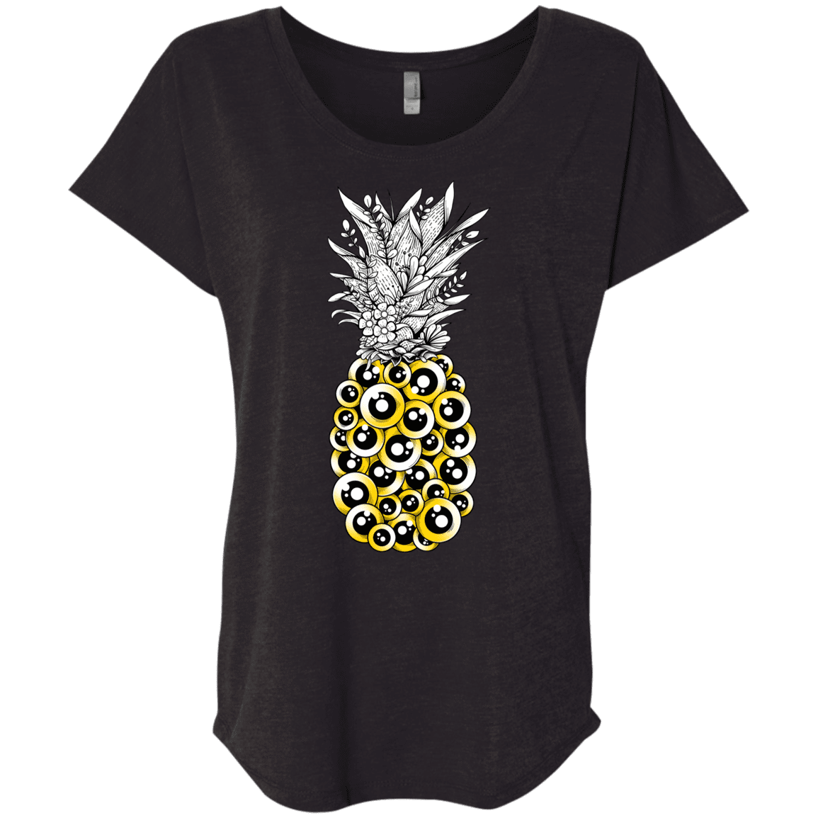 T-Shirts Vintage Black / X-Small Tropical Illusion Triblend Dolman Sleeve