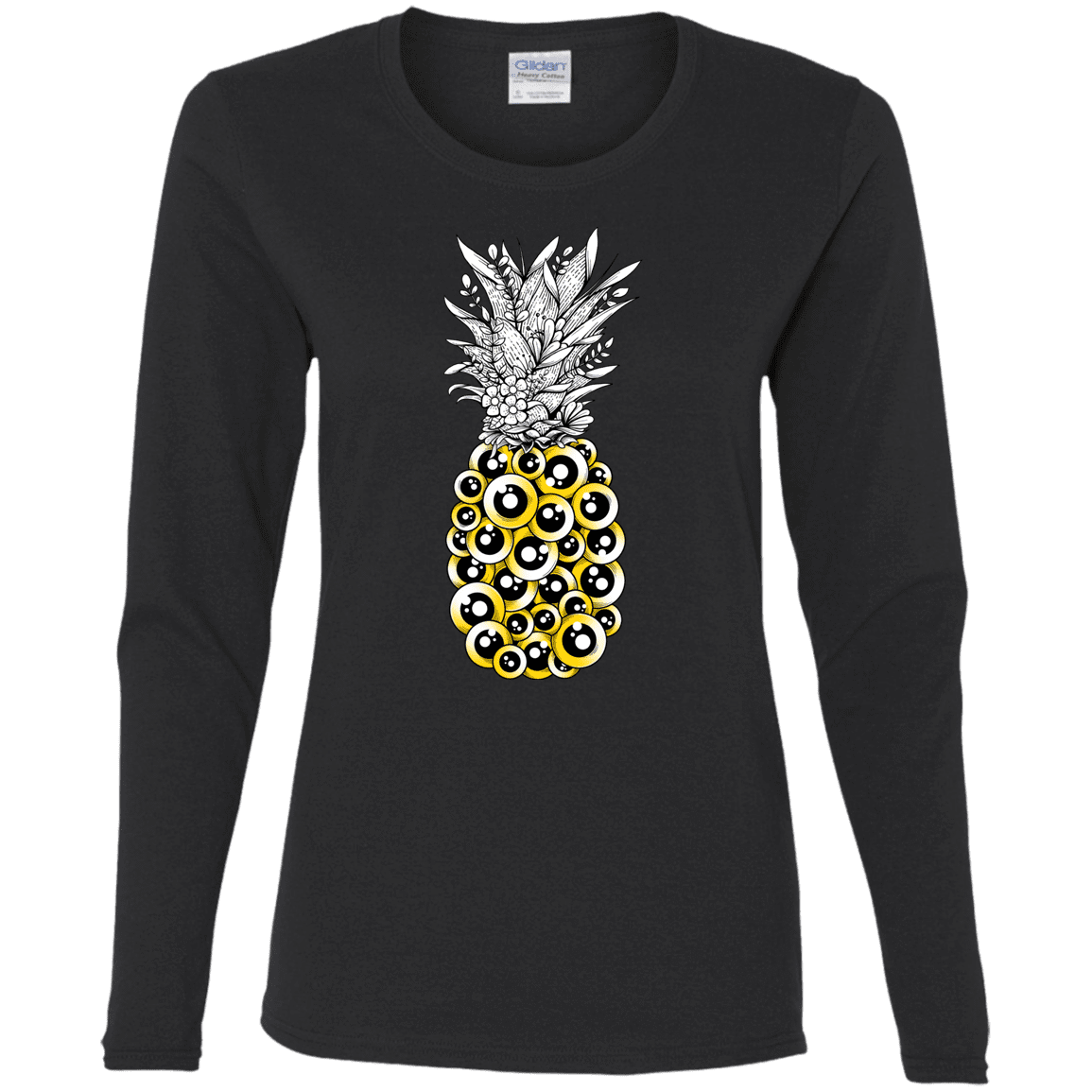 T-Shirts Black / S Tropical Illusion Women's Long Sleeve T-Shirt